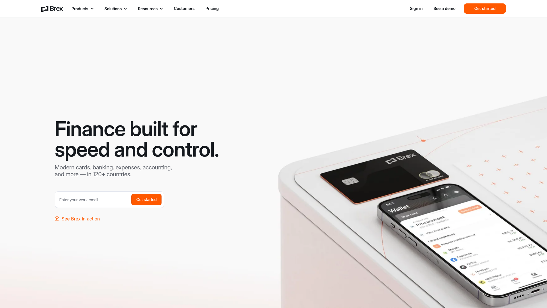 Brex homepage