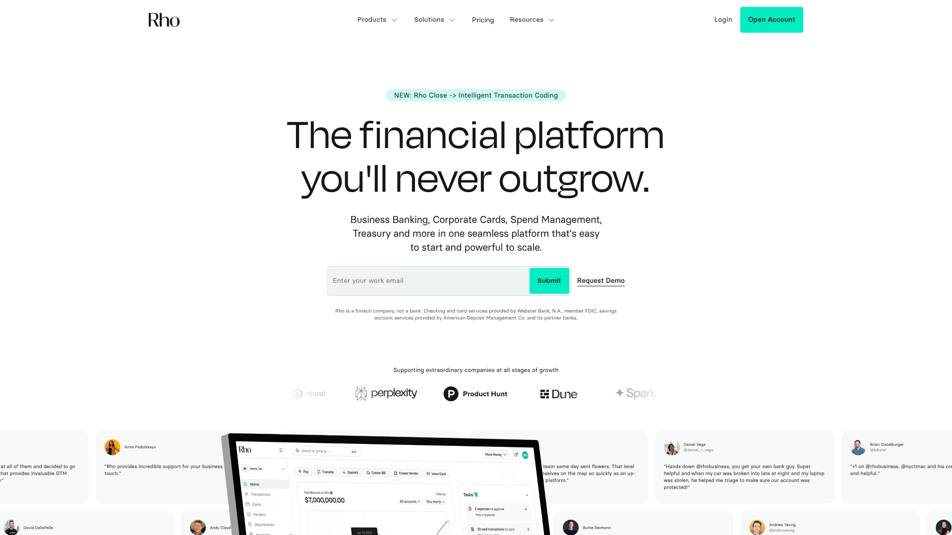 Rho homepage