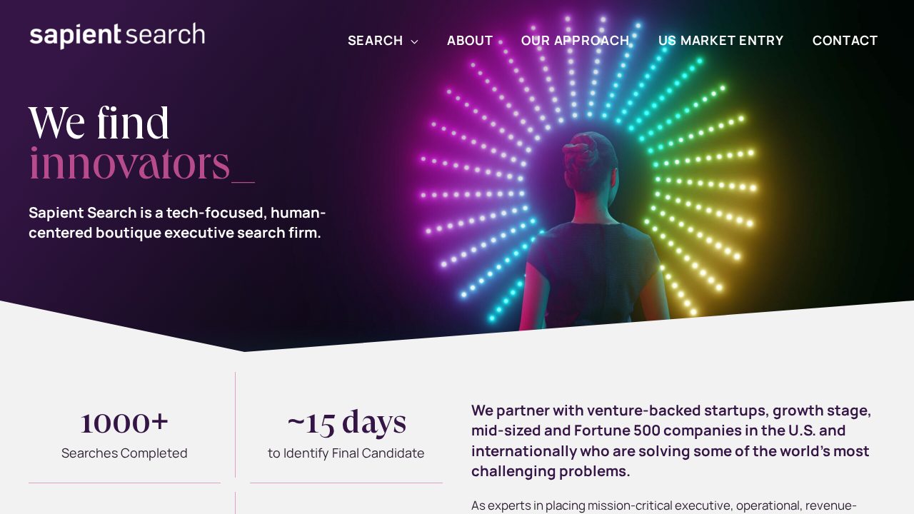 Sapient Search Group homepage