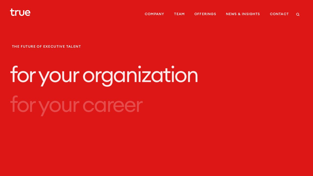 True Search homepage