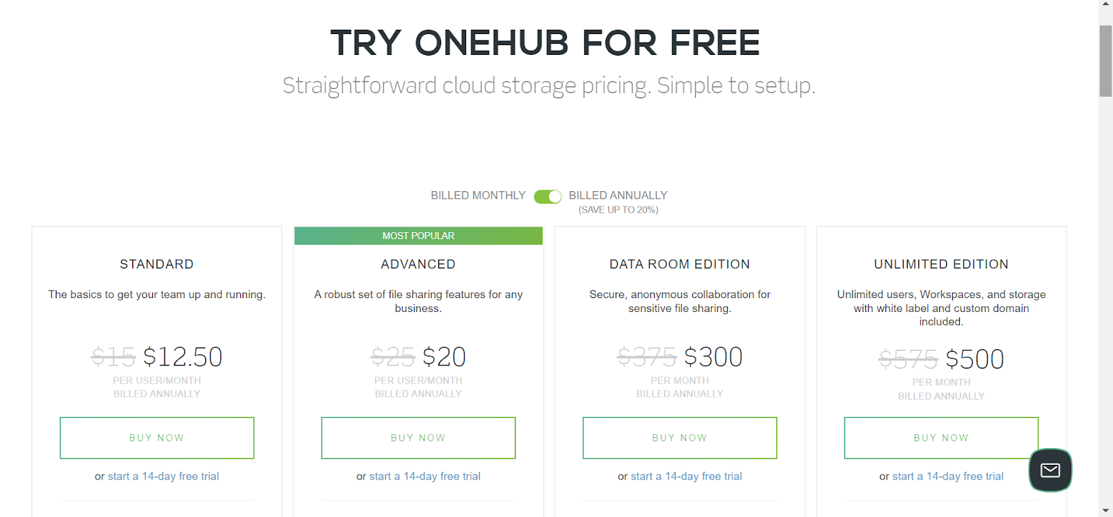 OneHub Pricing