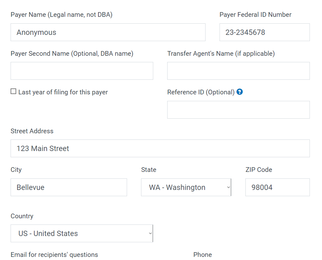 Review and Edit Payer Information