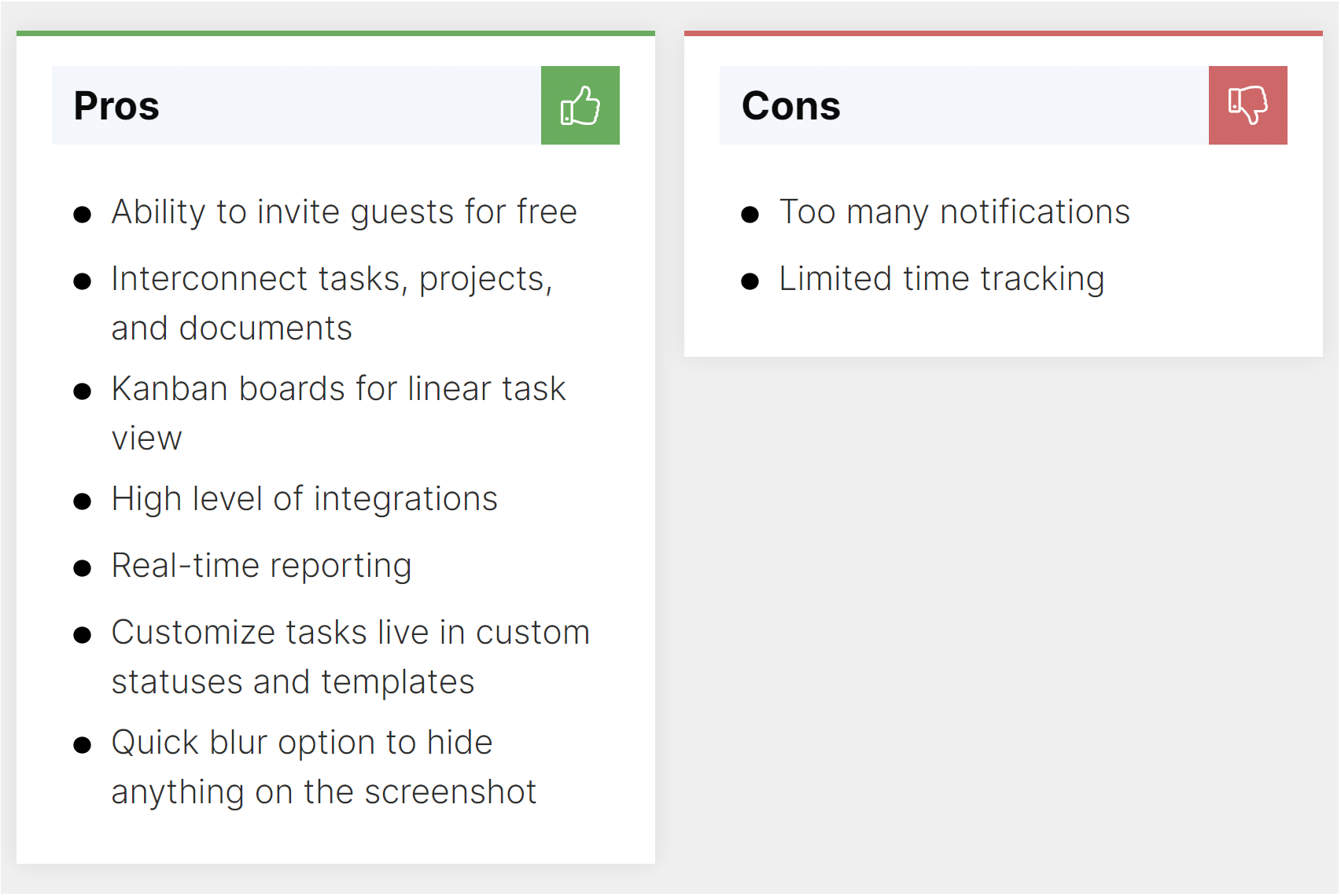 Pros & Cons