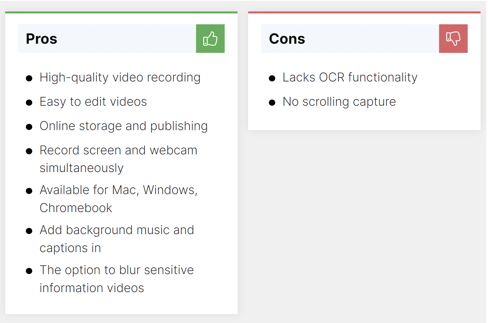 Pros & Cons