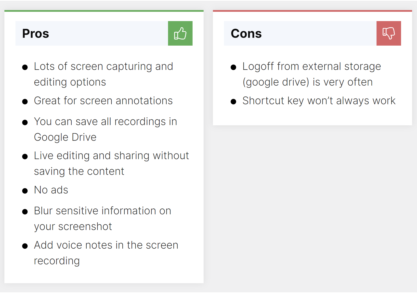 Pros & Cons