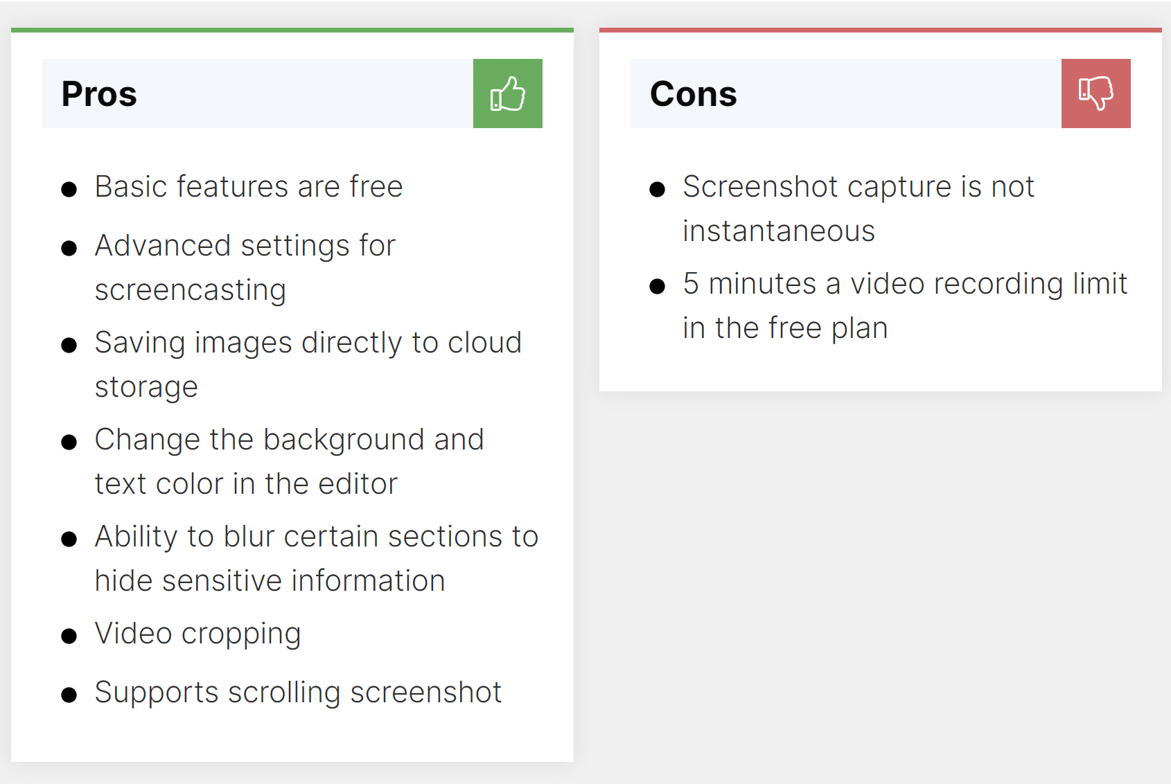 Pros & Cons