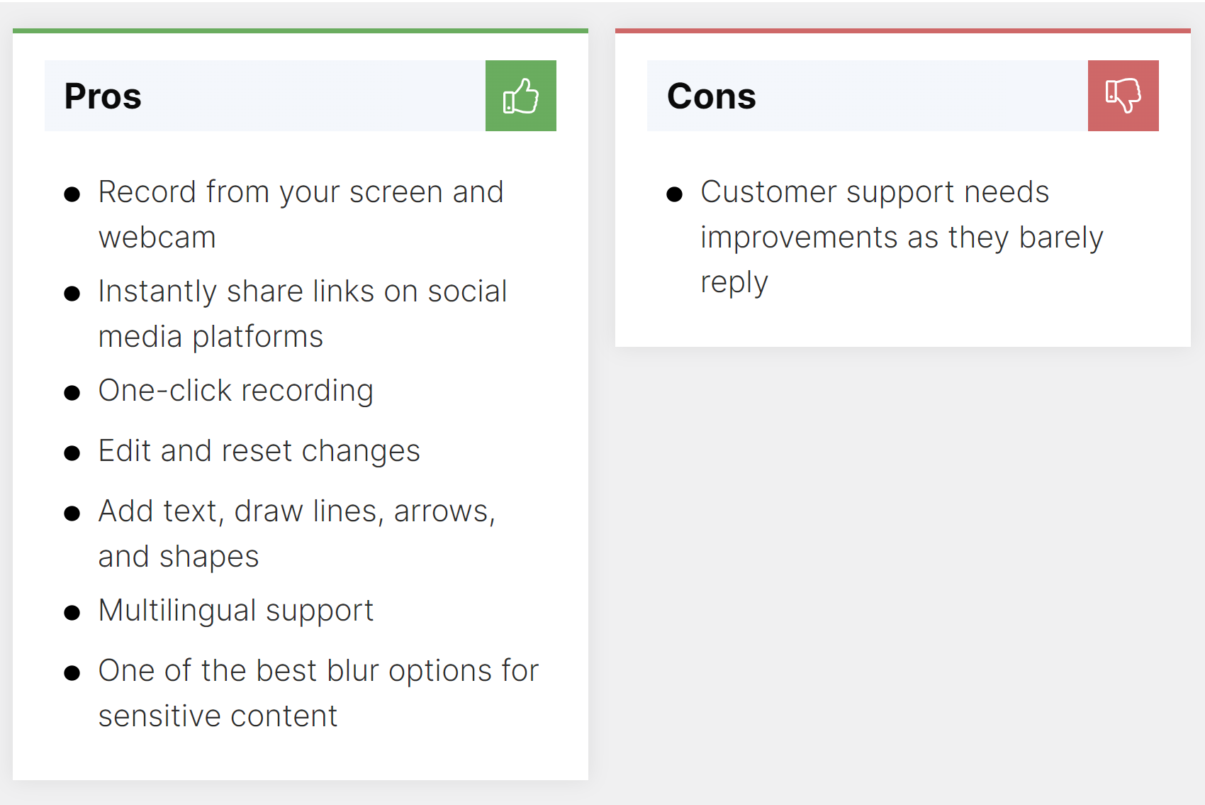 Pros & Cons