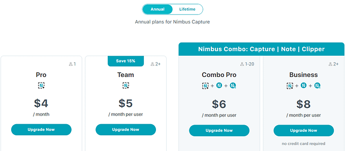 Annual plans for Nimbus Capture Annual plans for Nimbus Capture