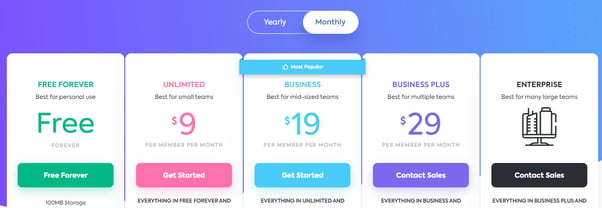 ClickUp Pricing 1
