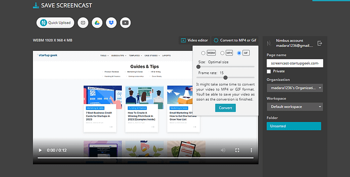 Converts video to GIF Converts video to GIF