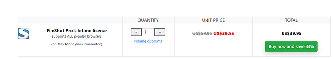 FireShot Price FireShot Price