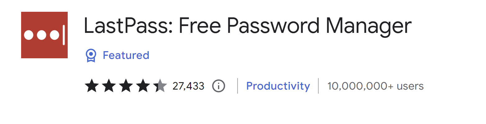 LastPass Chrome Extetsion