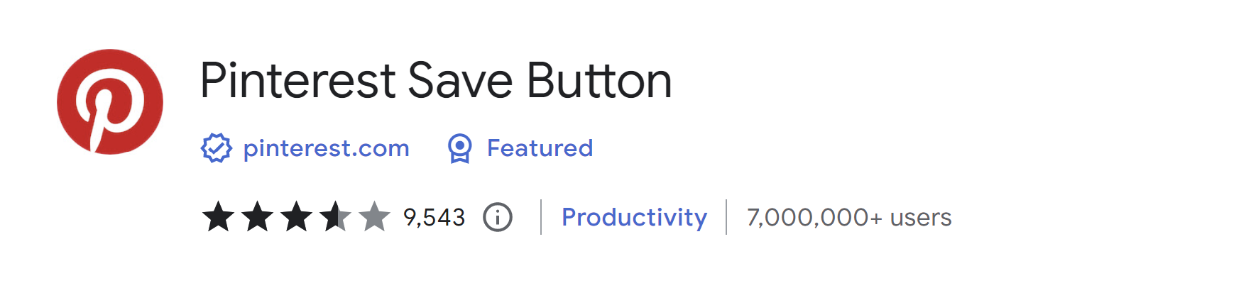 Pinterest Save Button Chrome Extension