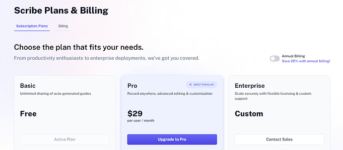Scribe Plans & Billing Pricing Part-1 Scribe Plans & Billing Pricing Part-1