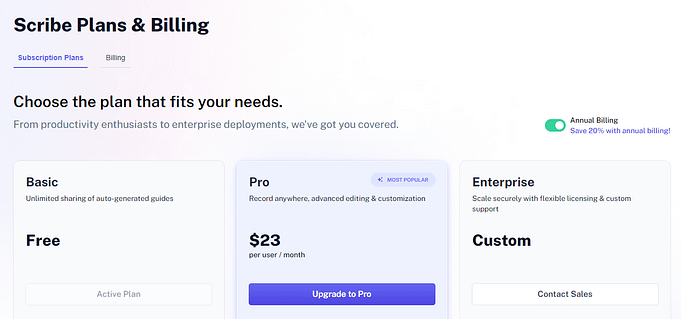 Scribe Plans & Billing Pricing Part-2 Scribe Plans & Billing Pricing Part-2