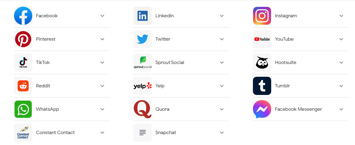 social media marketing platforms include