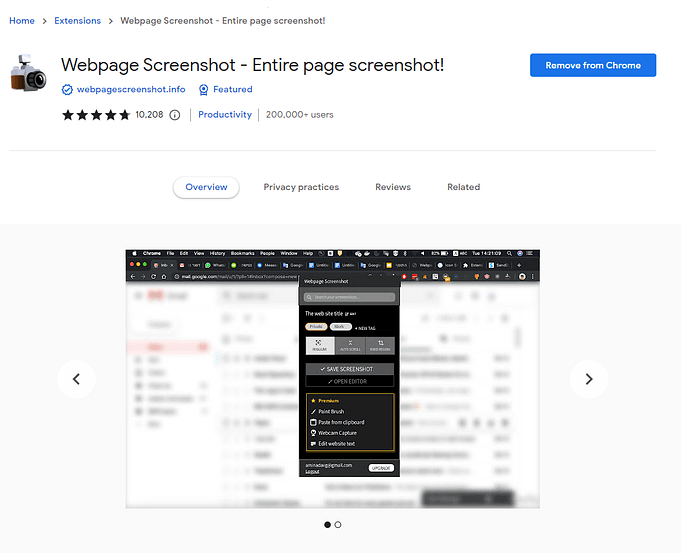 Webpage Screenshot Webpage Screenshot